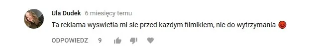 Komentarz na Youtube