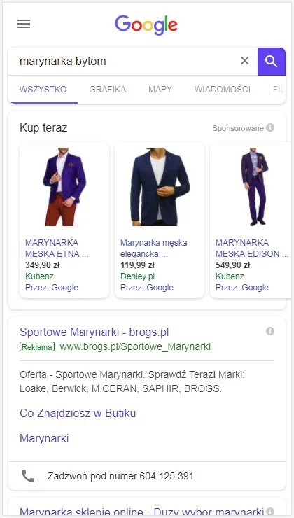 Google na telefonie