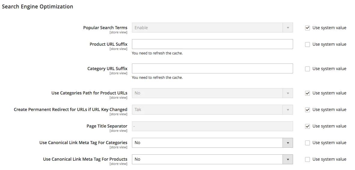 Search Engine Optimization Magento 2