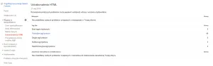 Udoskonalenia html w Google Search Console