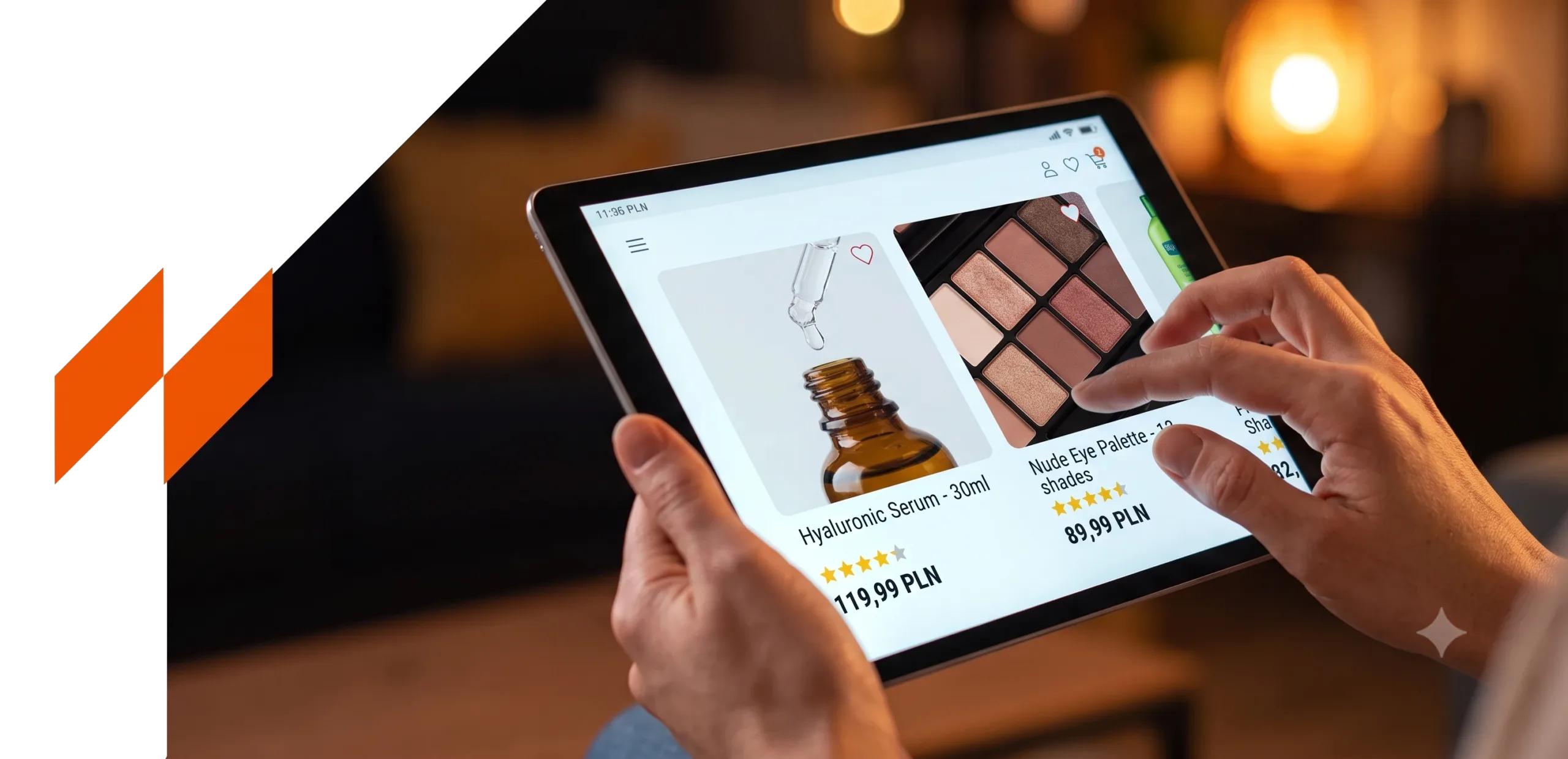 zbliżenie na tablet zakupy e-commerce